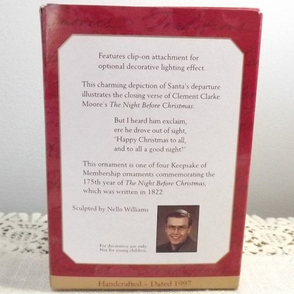 Happy Christmas to All Hallmark Ornament 1997 - Picture 4 of 8